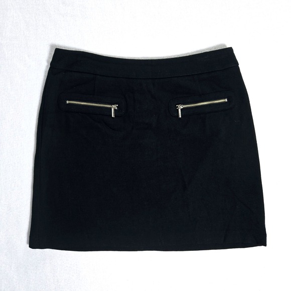 Vivienne Tam Skirt Size 8 Black Vintage Mini Women Y2K 90s Knit Stretch Zip - Picture 1 of 11
